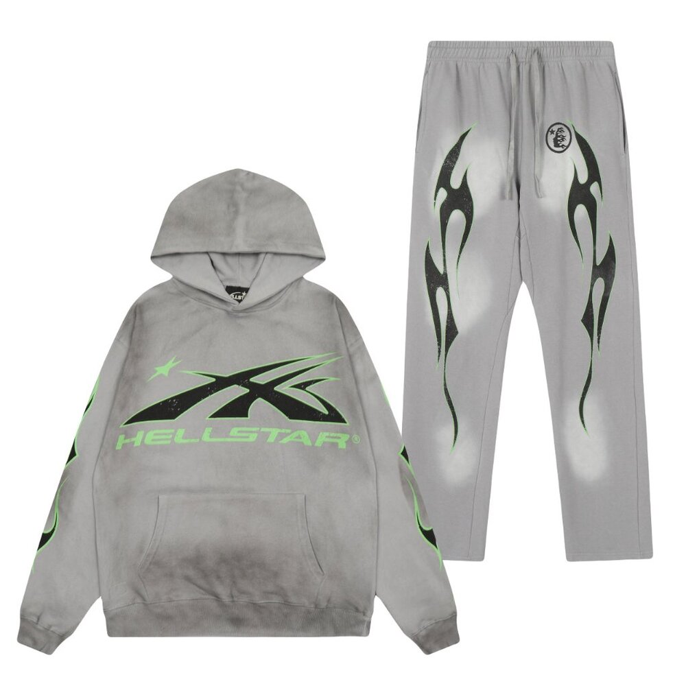 Steel Gray Unisex Hellstar Studios Hoodie/Pants (2-Piece)